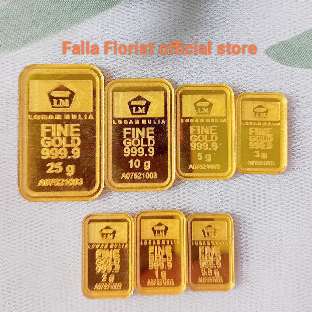 Replika LM Emas batangan bahan akrilik hiasan mahar seserahan pernikahan