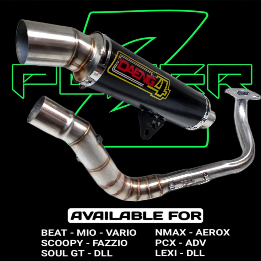 KNALPOT DAENG SAI4 KARBON INLET 38-50 BEAT MIO VARIO SCOOPY NMAX AEROX PCX ADV DLL