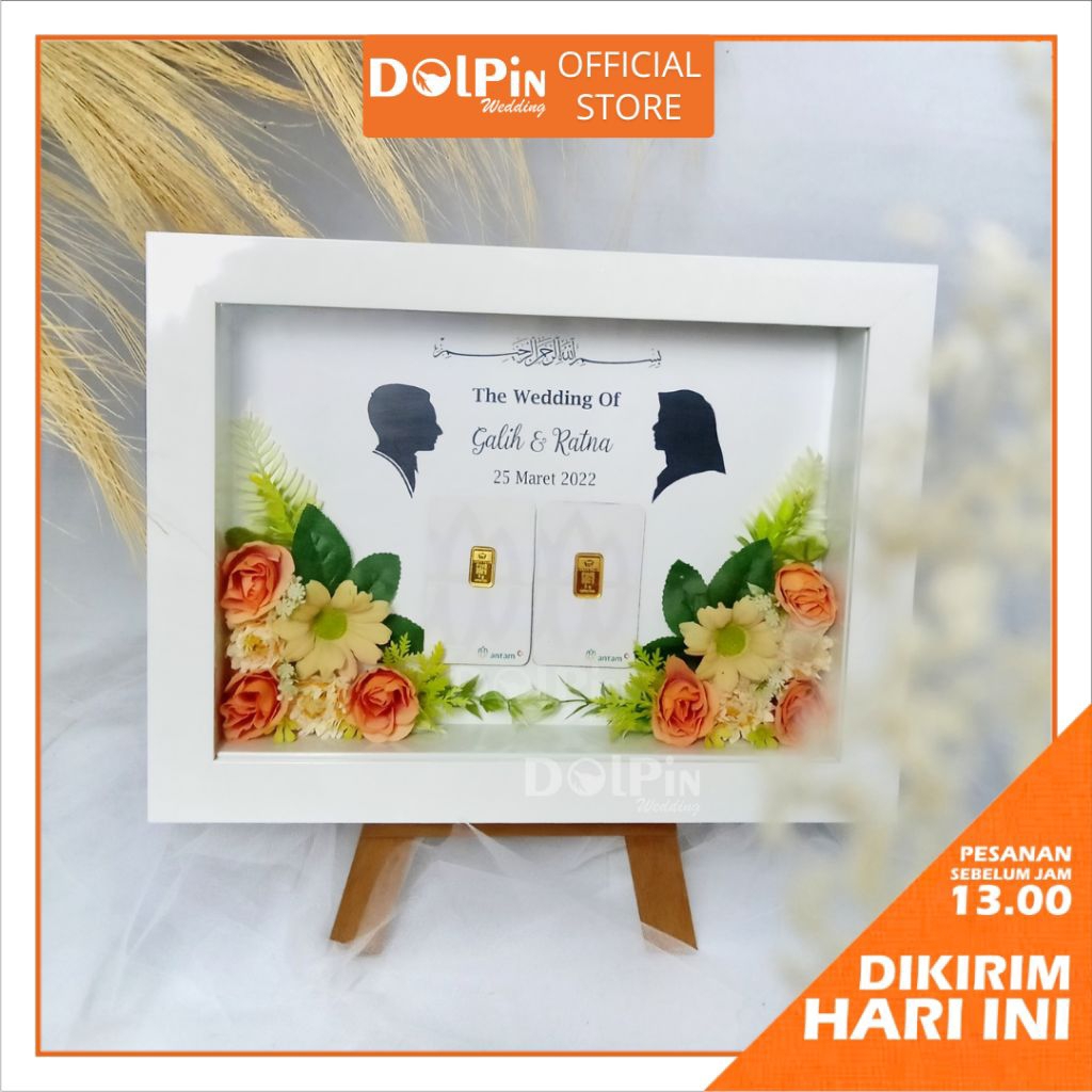 Bingkai Mahar Pengantin dan Logam Mulia untuk Mahar, Kado dan Seserahan Pernikahan - P.MHR.SL
