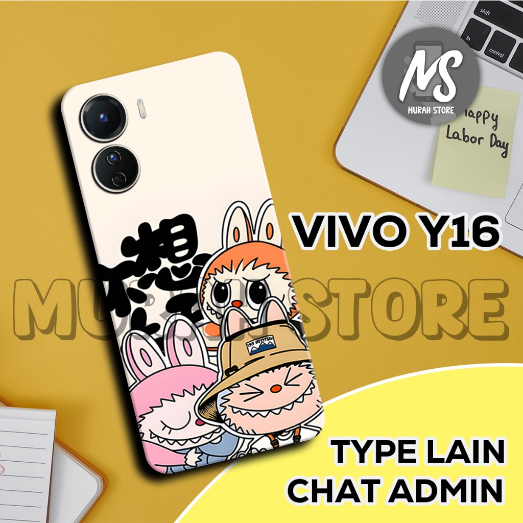 Softcase Karet VIVO Y16/MS25/Motif LABUBU/Case VIVO Y16/Silikon VIVO Y16