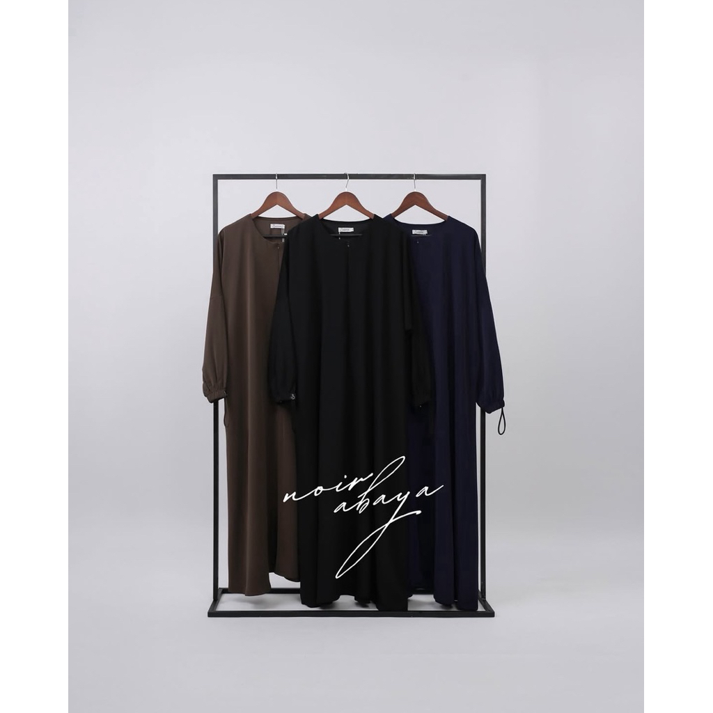 SABIRA - NOIR DRESS BLACK, NAVY, CHOCO TORTE, KHIBAN KHIMAR BANDANA HANDSPLIT ILYANA | AKUSABIRA ZAY