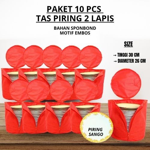 PAKET 10 TAS PIRING JUMBO 2 LAPIS  EMBOS WATERPROOF DM 26 ANTI DEBU FULL RESLETING