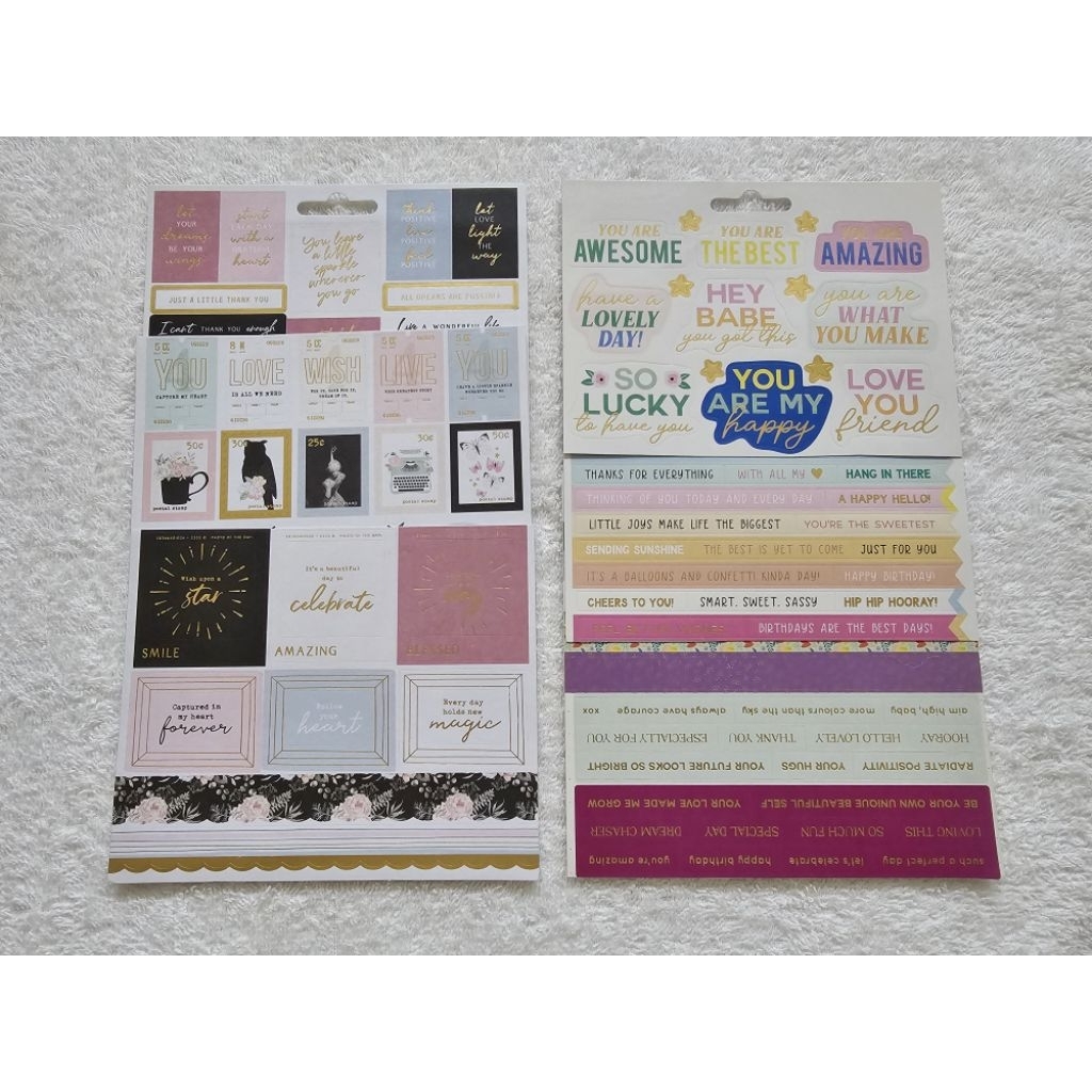 

(Baca Deskripsi) MR.DIY Colorful & Pastel Sticker Sheets for Journaling & Scrapbook