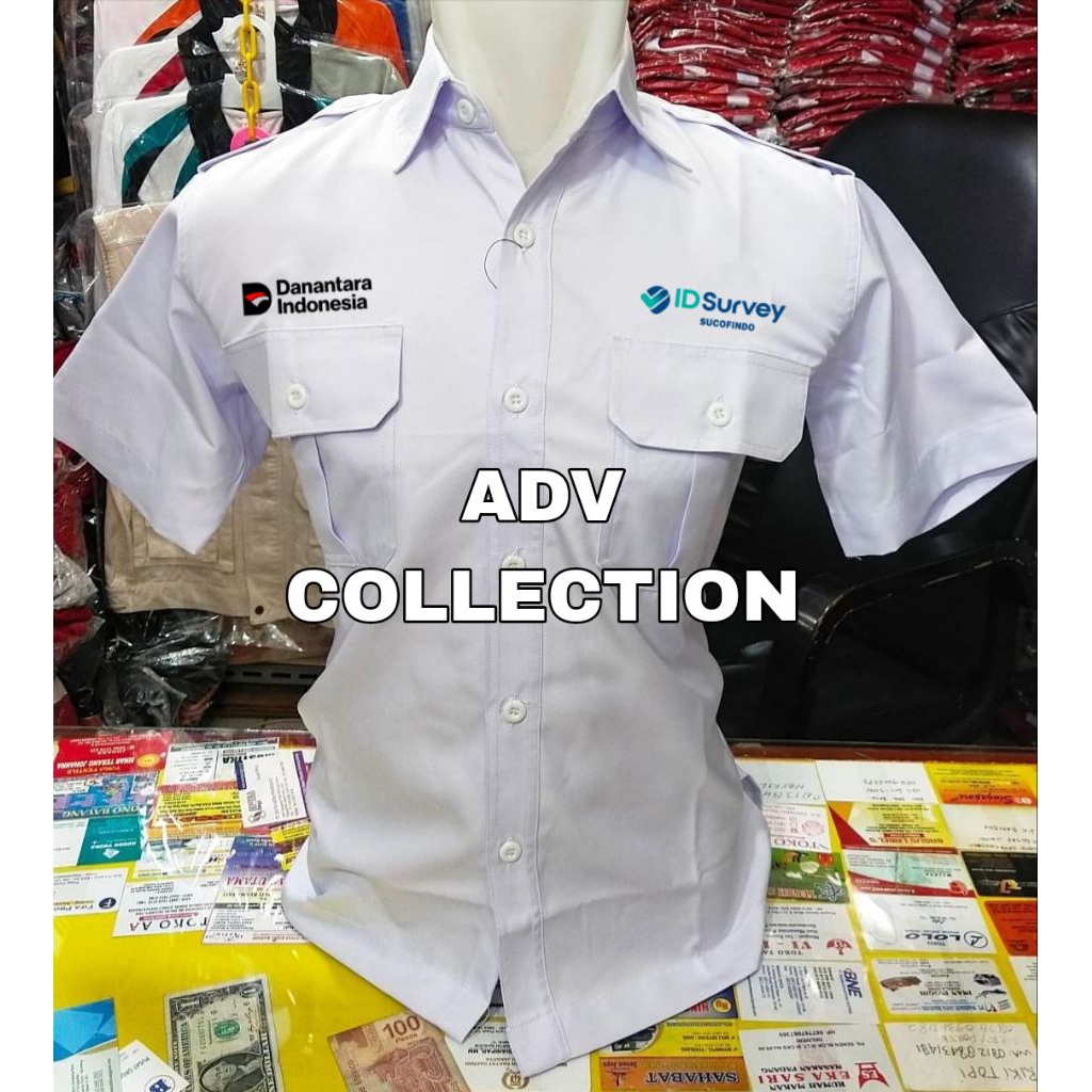 Kemeja ID SURVEY DANANTARA INDONESIA Baju Danantara Indonesia Id Survey Sucofindo Putih PDH Lengan P