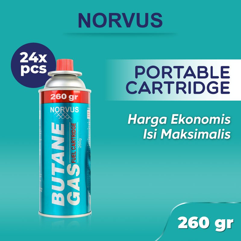 Portable Gas Bundling 24 pcs 260g - NORVUS Butane Gas