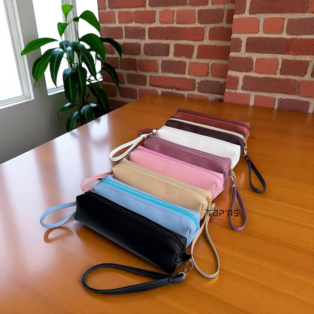 

Vashea Tempat Pensil Pulpen Polos Dompet Pouch Kosmetik Wanita / Peralatan sekolah Kotak Pensil Serbaguna