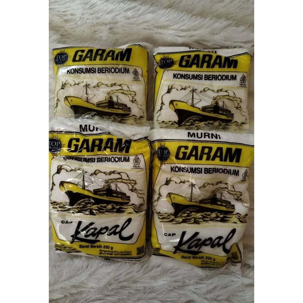 

{ Paket isi 4pc } Garam beryodium cap kapal kemasan 250g