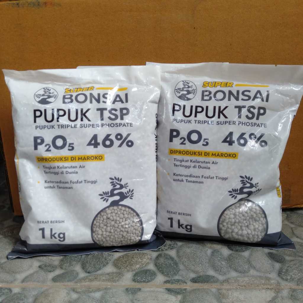 Super Bonsai Pupuk TSP 46% : Phospat Dengan Kelarutan Tertinggi Mempercepat Akar, Bunga dan Buah - 1