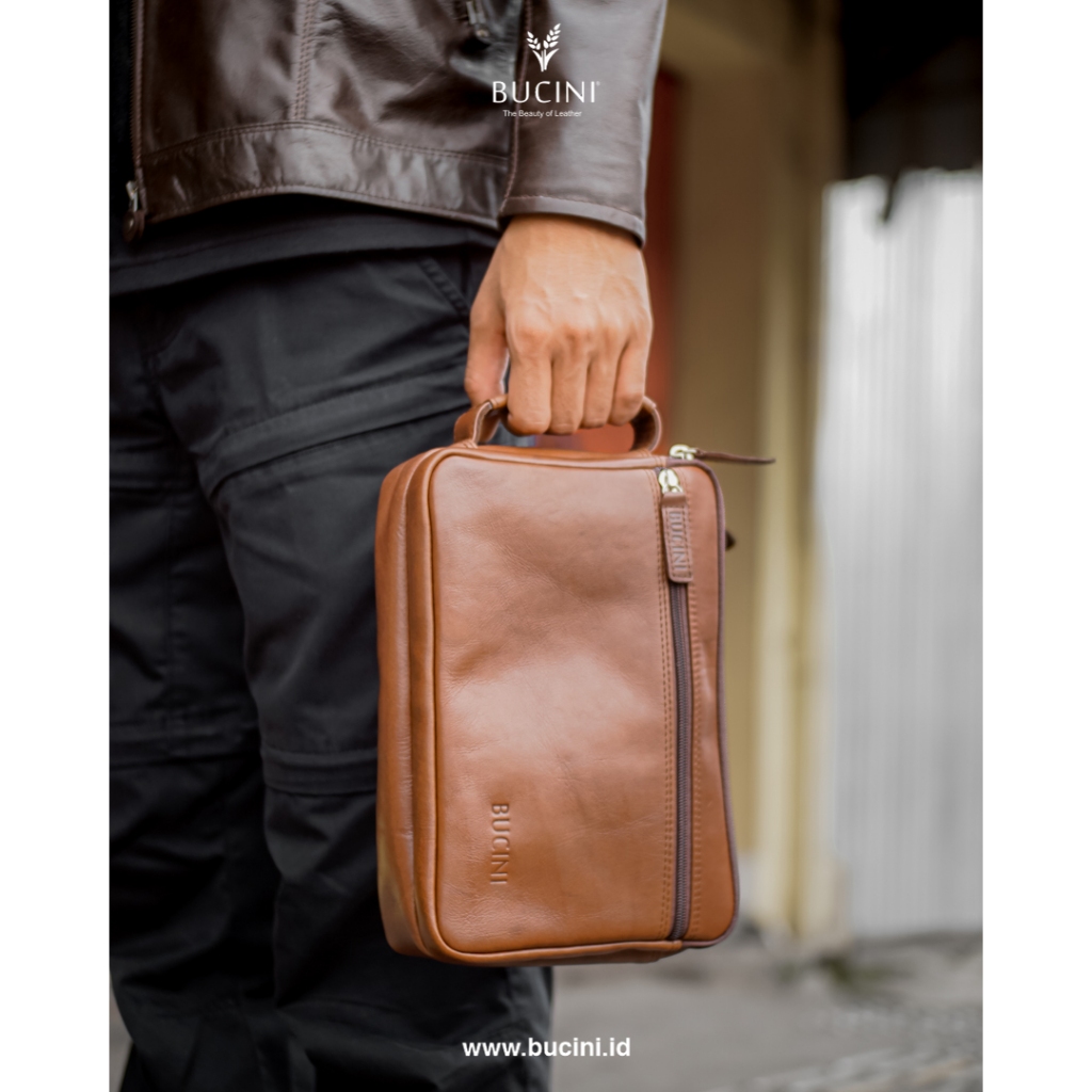 Leather Hand Bag & Clutch BUCINI Imran I Tas Tangan Kulit Pria & Wanita BUCINI Imran Resize