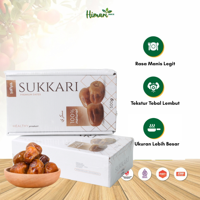 

Kurma Sukari Kualitas Premium Korma Raja 500gr by Safiya