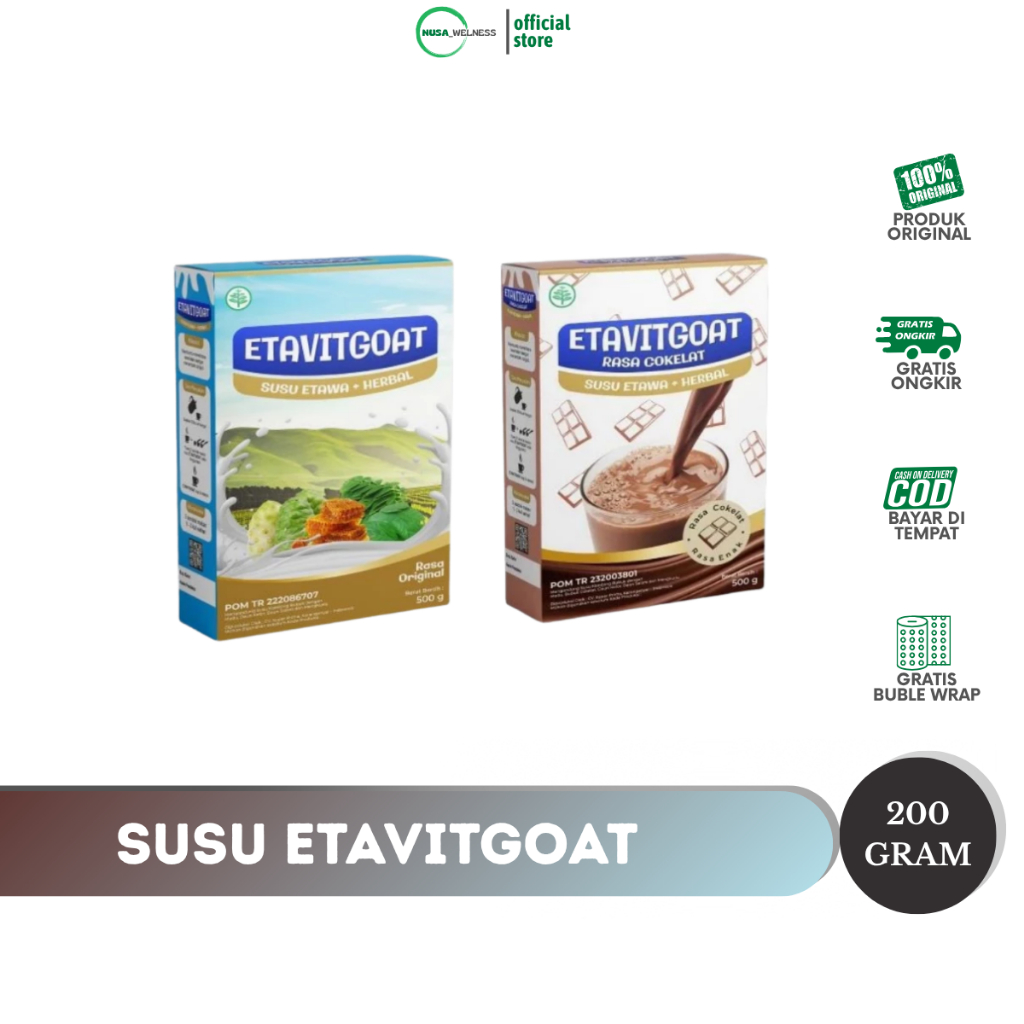 

ETAVITGOAT SUSU ETAWA HERBAL – penuhi gizi harianmu dengan ETAVITGOAT | susu kambing etawa herbal | kaya manfaat | cocok untuk segala usia | original 100% | bisa COD