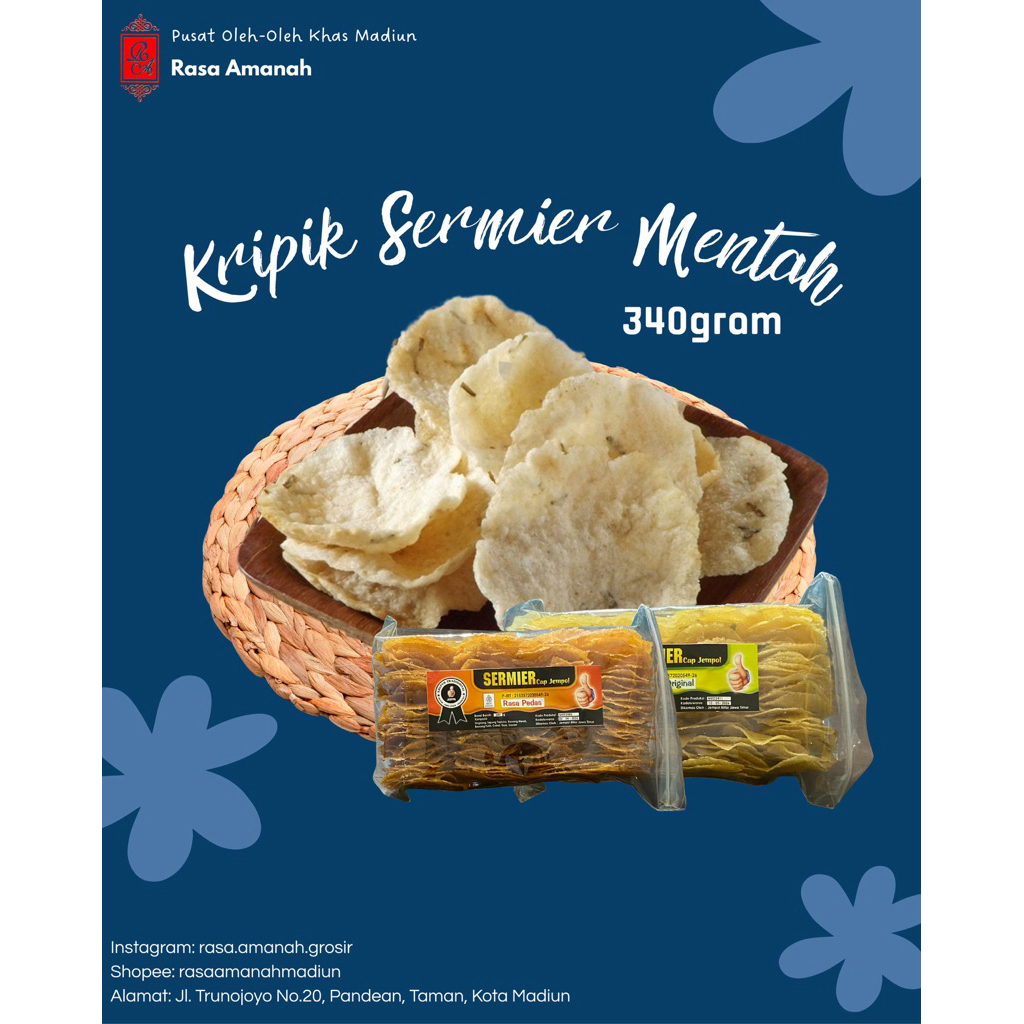 

Kripik Sermier Mentah 340GR RASA AMANAH