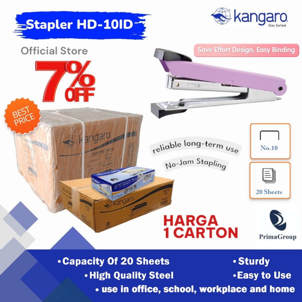 

1 CARTON Stapler HD-10ID / Hekter HD 10 ID / Alat Staples No.10 / Alat Stapler Necis No.10 Kangaro