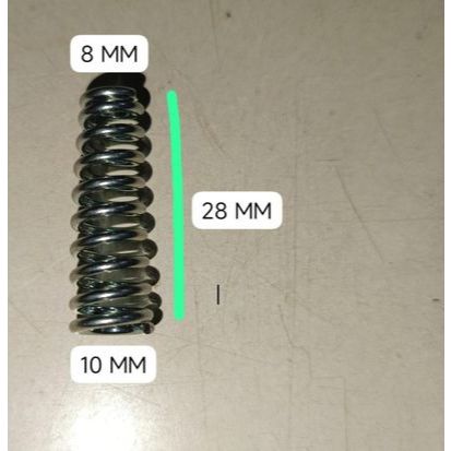 Per Tekan Kerucut Baja Kawat 1,5 mm OD/OD 8/10 mm L 28 mm