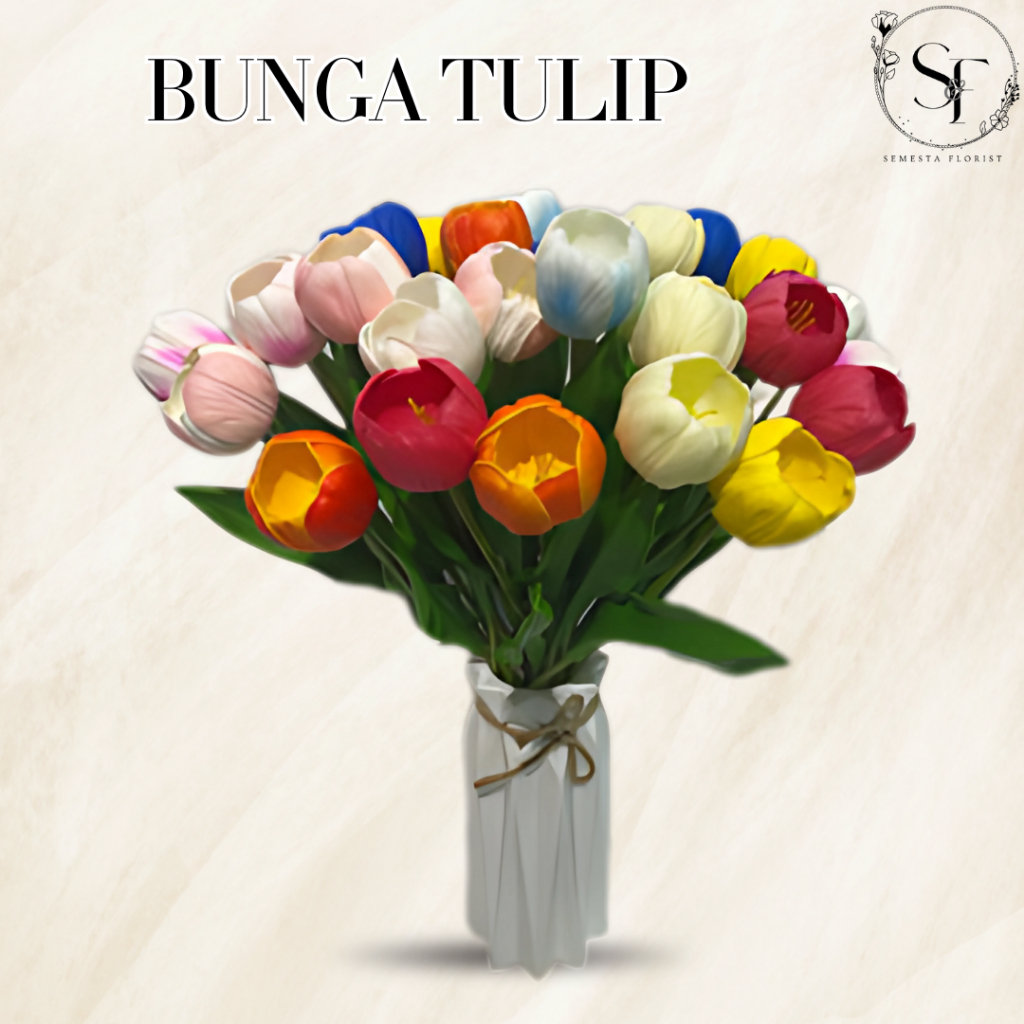 Bunga Tulip Latex  Jumbo Artificial Tulip Palsu Plastik Bunga Tulip Latex Premium / CZ-169L