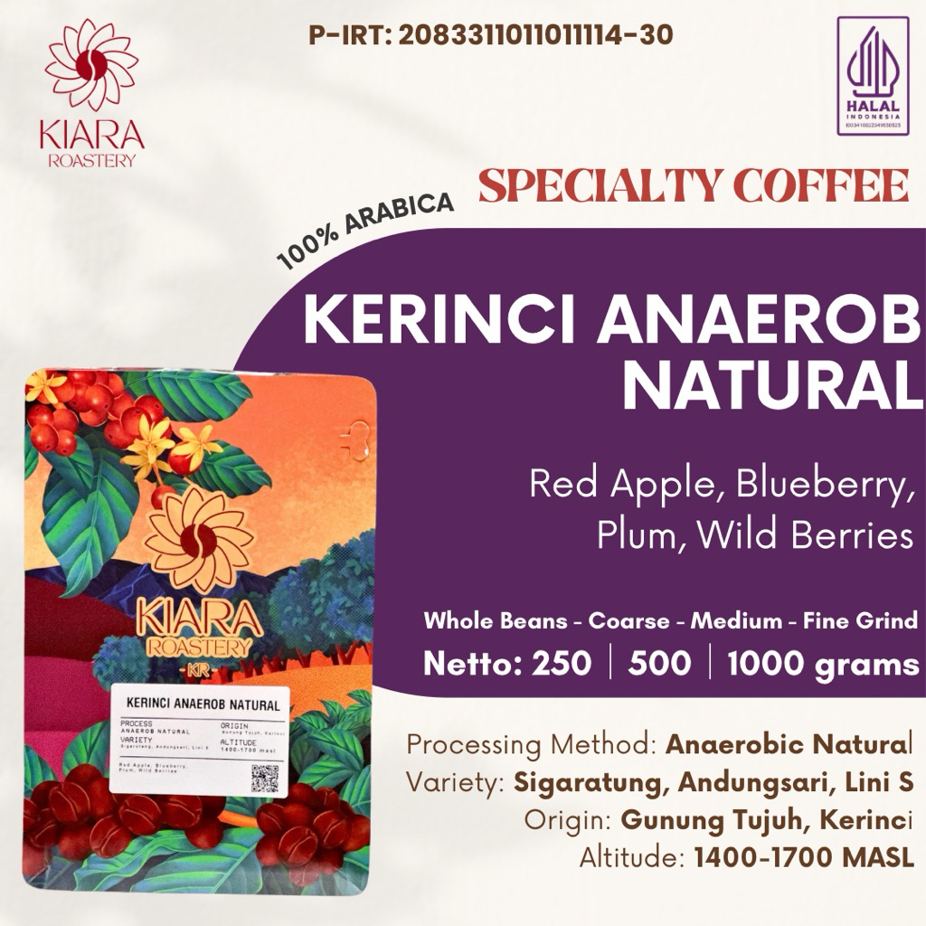 

Kerinci Anaerob Natural Pouch | Kiara Roastery