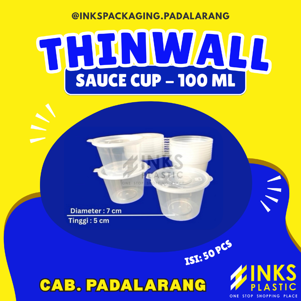 THINWALL SAUCE CUP 100 ML CUP SAOS SAMBAL 100ML