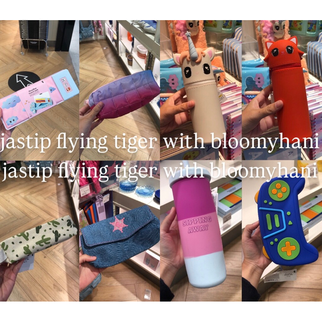 

[JASTIP FLYING TIGER] Koleksi Tempat Pensil Koboi Anak Unicorn Rubah Pink Jeans Pink Biru Puffy Kaktus Kotak Pensil