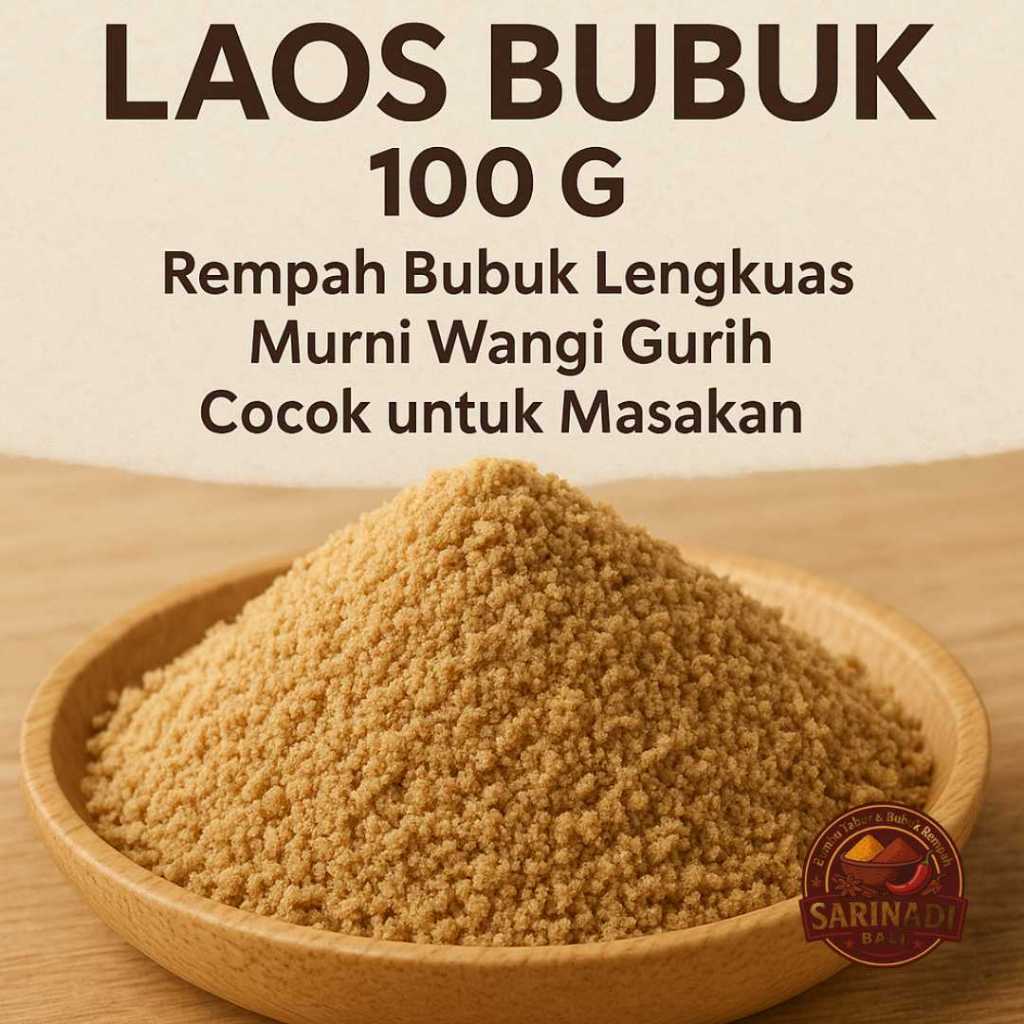 

laos Bubuk 100gram – Rempah Bubuk Lengkuas Murni, Wangi Gurih, Cocok untuk Masakan