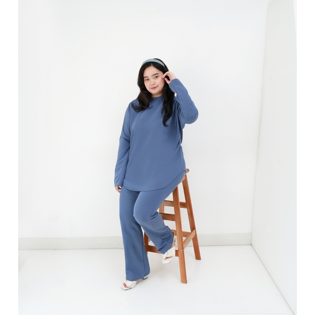Kimmy Set / Setelan Wanita Oneset Knit Premium  Shirt Pants Baju Set Celana highwaist Setelan Wanita