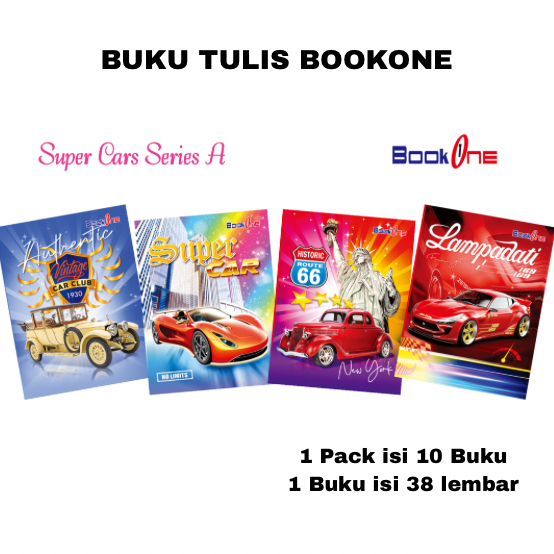 

(BOOKONE) BUKU TULIS BOOKONE ISI 38 LEMBAR BUKU TULIS BERGARIS (1 PACK ISI 10 BUKU)