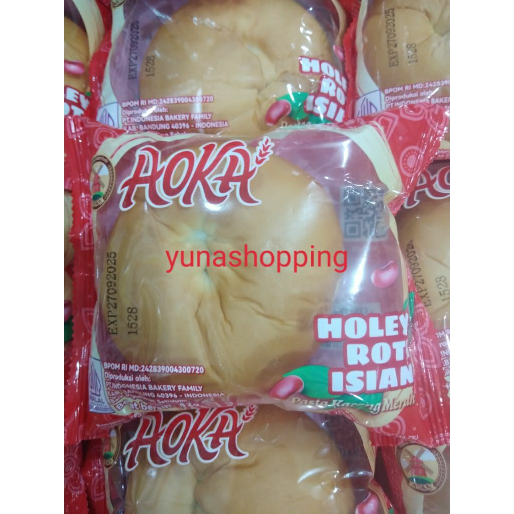 

Aoka roti holey isian pasta kacang merah 52g