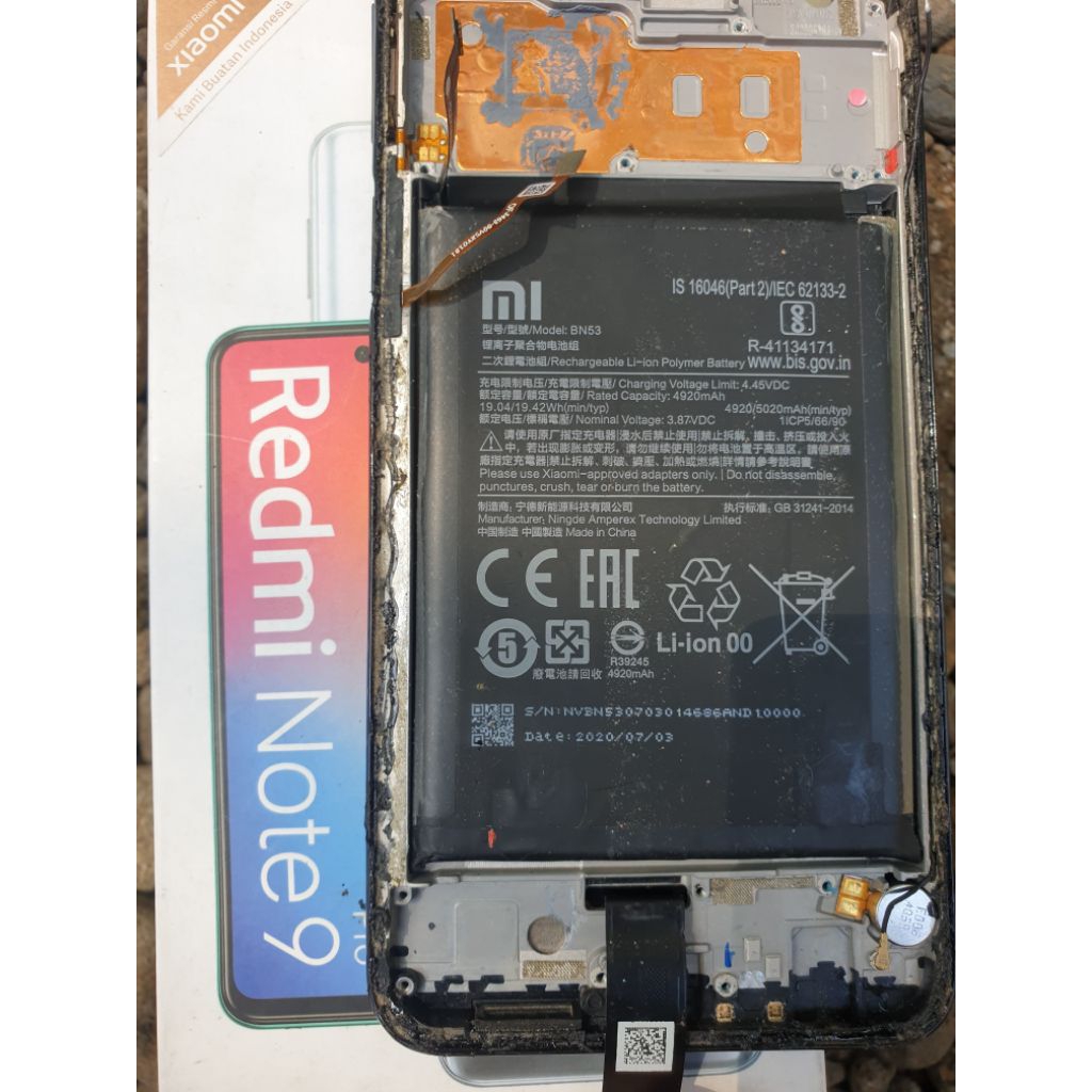 baterai redmi note 9 pro original copotan /note 9 /note 10 pro