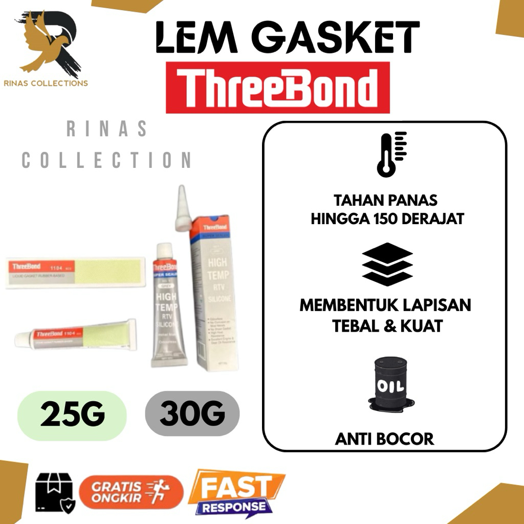 

LEM GASKET LEM PAKING THREEBOND HIGH TEMP RTV SILICONE 30g & TRIBON 1104 NET 25G