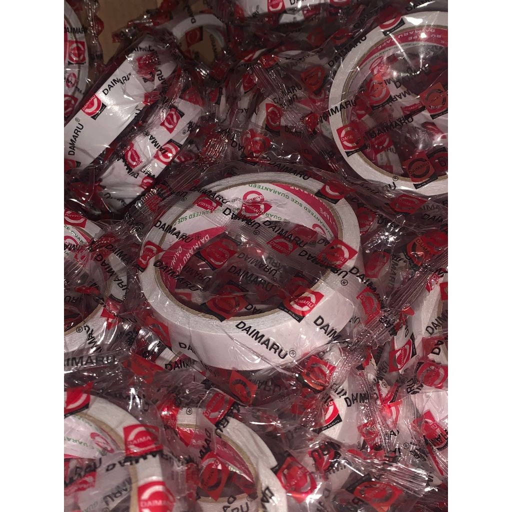 

Double Tape merek daimaru Original ukuran 0.5 inch 12mm/1 inch 24mm