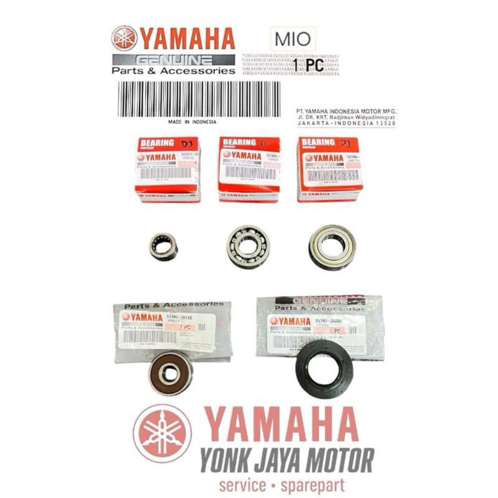 BEARING GEARBOX DAN SEAL GEARBOX RASIO MIO SPORTY, MIO SMILE
