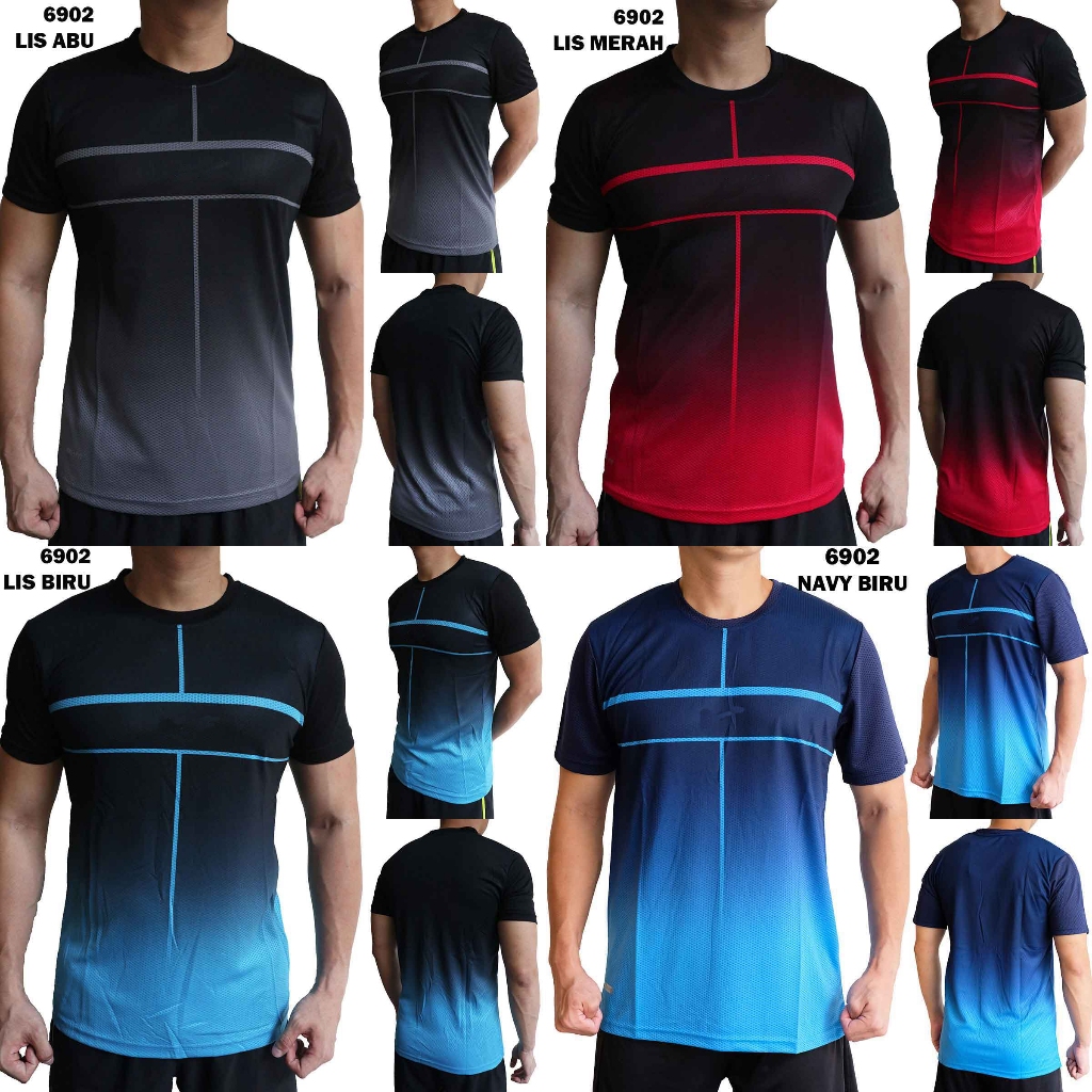 Kaos Olahraga Pria Nike 6902 Training Import Baju Gym Fitness Sepeda Gowes Cowok Murah