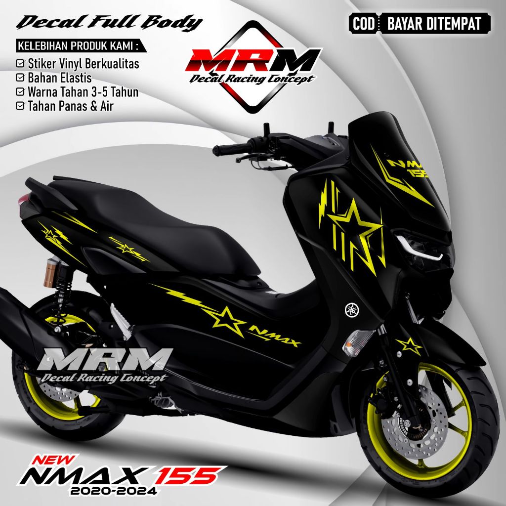 TERBARU Decal Sticker Yamaha Nmax 155 Connected 2020 2021 2022 2023 2024 Full Body - Stiker Skotlet 