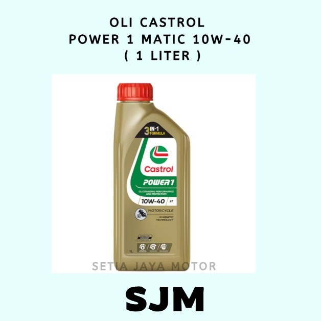 OLI CASTROL POWER 1 MATIC 1 LITER  (10W-40) & MATIC 800ML (10W-30)