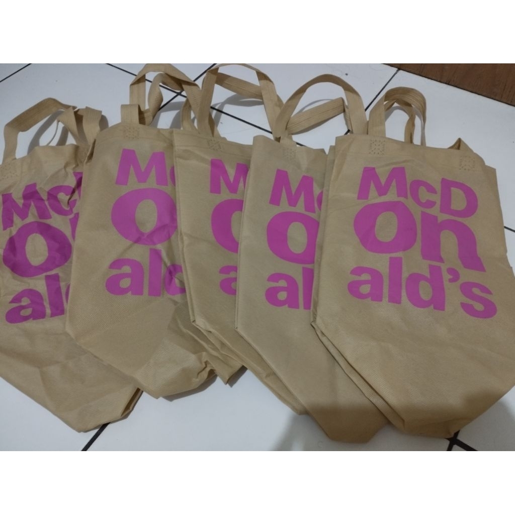 Tas Mcdonald Tote Bag Shopping Bag Mcd Tas Burger King Tas Janji Jiwa Tas Belanja Tote Bag - Origina