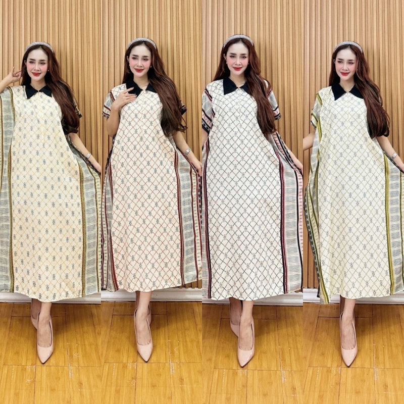 Daster Jumbo Seroja – Daster Lowo Kerah Busui Rayon Adem LD130