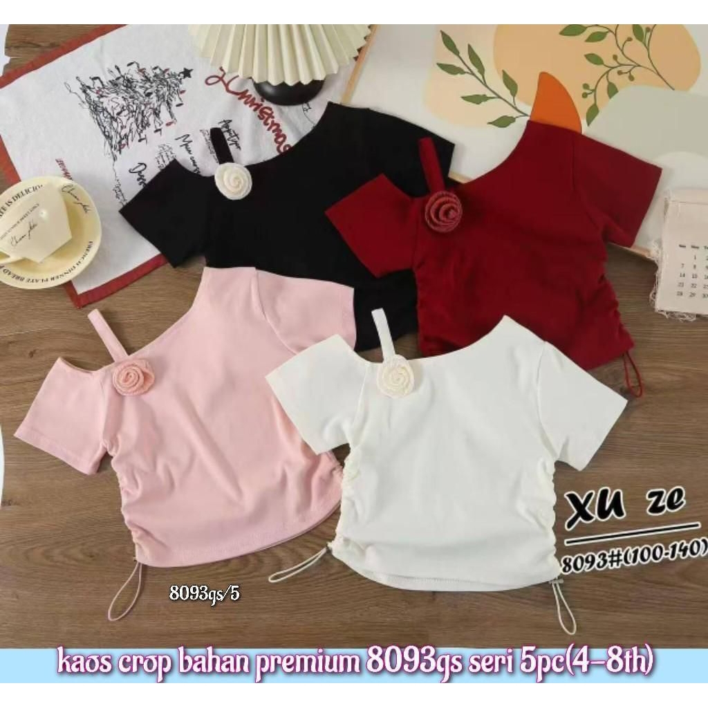 Kaos serut pita timbul anak perempuan