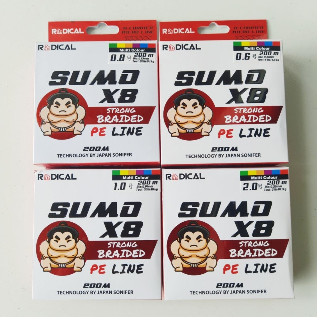 Senar Pe sumo x8 200 meter | senar radical sumo