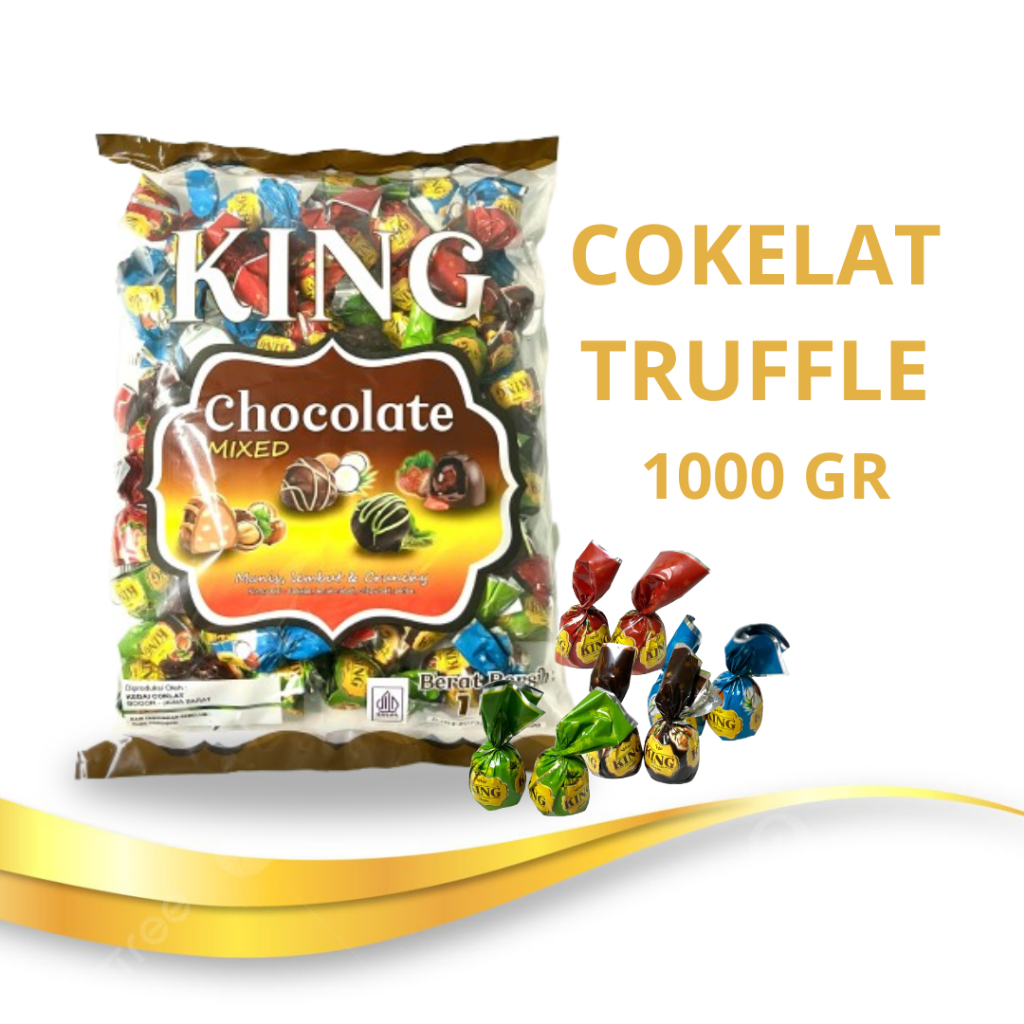 

King Chocolate Mixed Truffle 1 Kg | Coklat arab | Coklat turkey | Coklat mix rasa strawberry hazelnut coconut matcha | bisa untuk oleh-oleh haji dan umroh