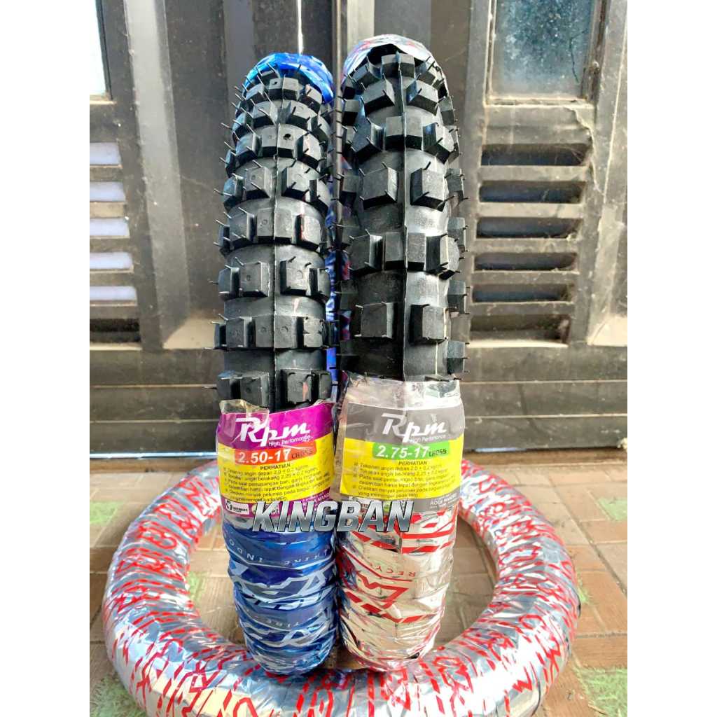 SEPASANG BAN CANGKUL RPM 250-17 DAN 275-17 RING 17 TUBETYPE ban rpm cros 250-17 ban 275-17 ring 17 b