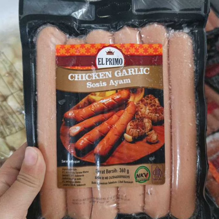 

El Primo Sosis Ayam Bawang I Sosis Chicken Garlic 360gr