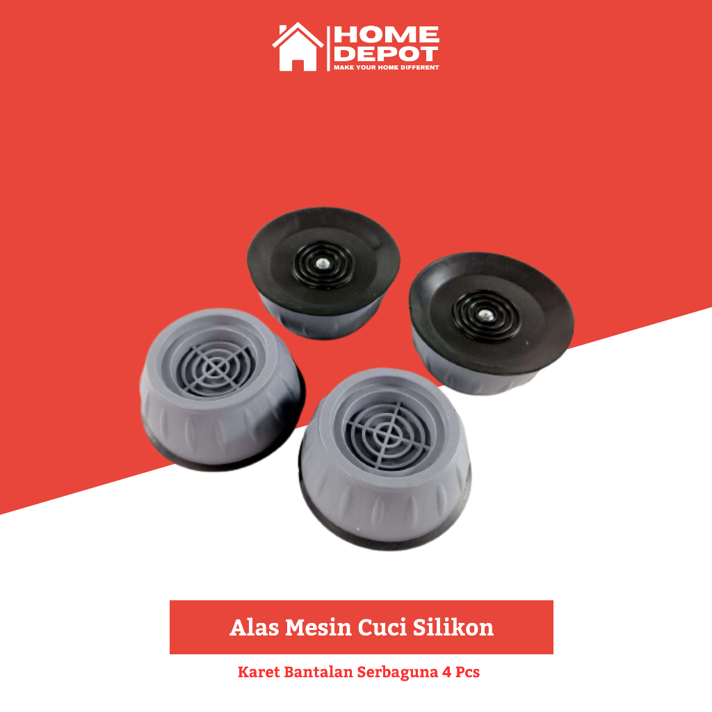 Alas Mesin Cuci Silikon Karet Bantalan Serbaguna 4 Pcs