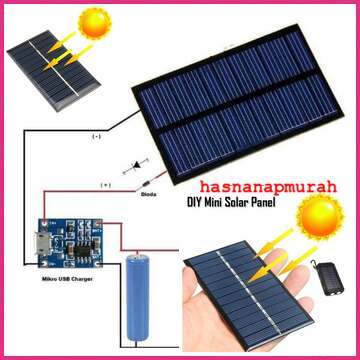 Mini Solar Panel Tenaga Surya for Smartphone & Powerbank DIY