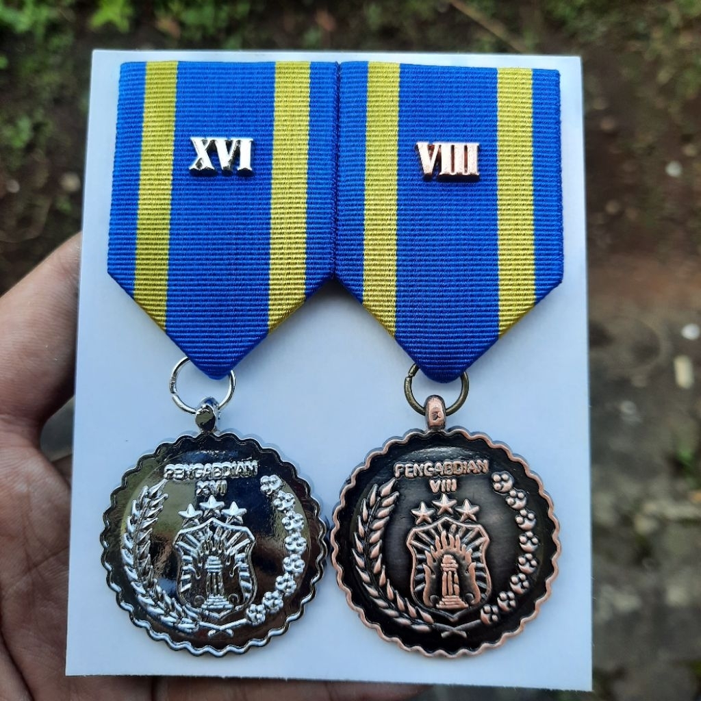 [NARARYA ID] Satyalancana POLRI: Pengabdian 16 dan 8 Tahun / Medali PDU Satya Lencana Polisi Mendali