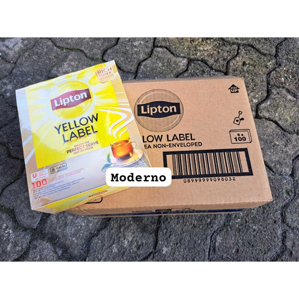 

Lipton Yellow Label tea non envelope 100's perkarton isi 6 pack