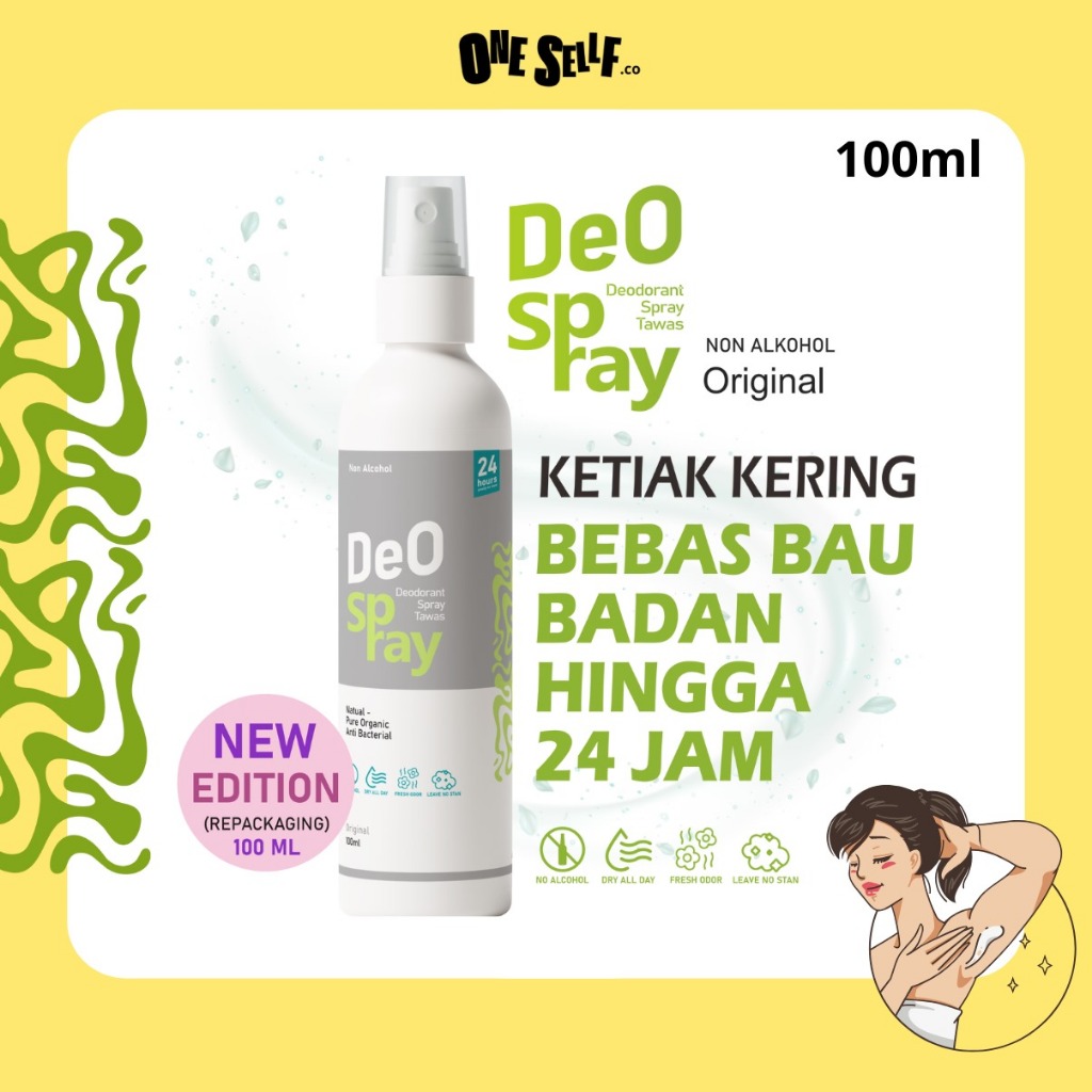 DEODORANT SPRAY TAWAS KETIAK ORIGINAL PEMUTIH KETIAK NON ALKOHOL 100ML / DEODORANT SPRAY TAWAS