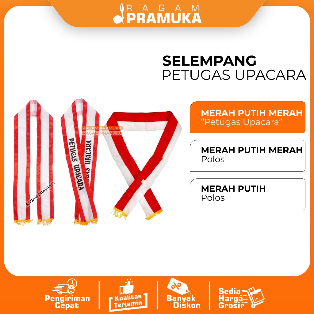 Selempang Petugas Upacara / Selempang Merah Putih / Selempang Upacara