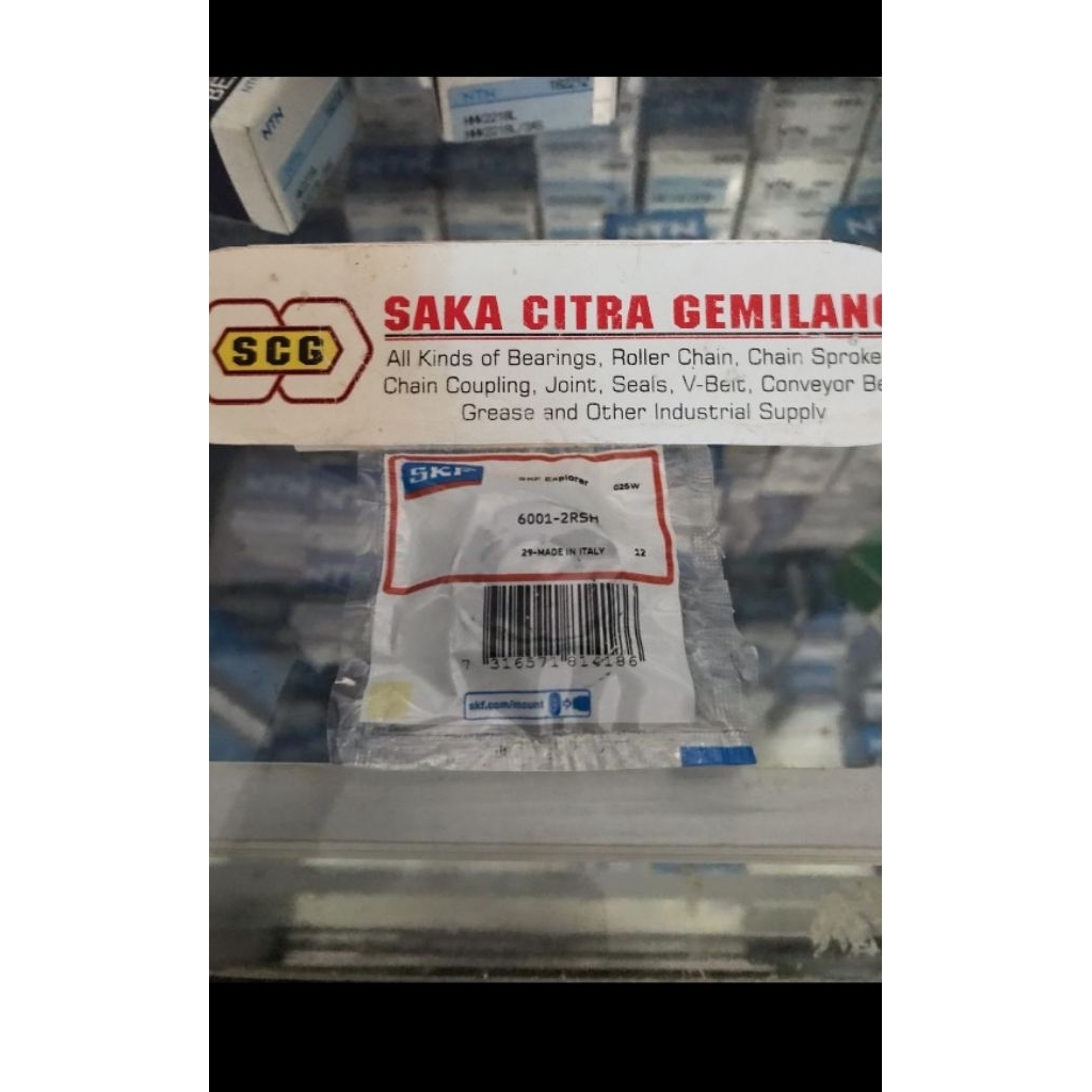 BALL BEARING 6001 2RSH 6001 2RS SKF ORIGINAL