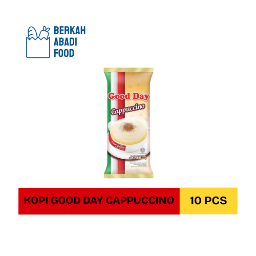 

Kopi Good Day Cappuccino Cocoa Granule Renceng 10 Pcs / 10 Sachet
