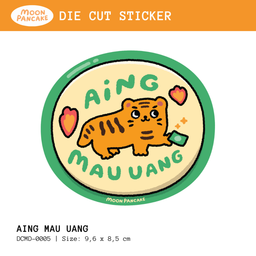 

Moon Pancake Die Cut Sticker (Stiker Koper) - Aing Mau Uang