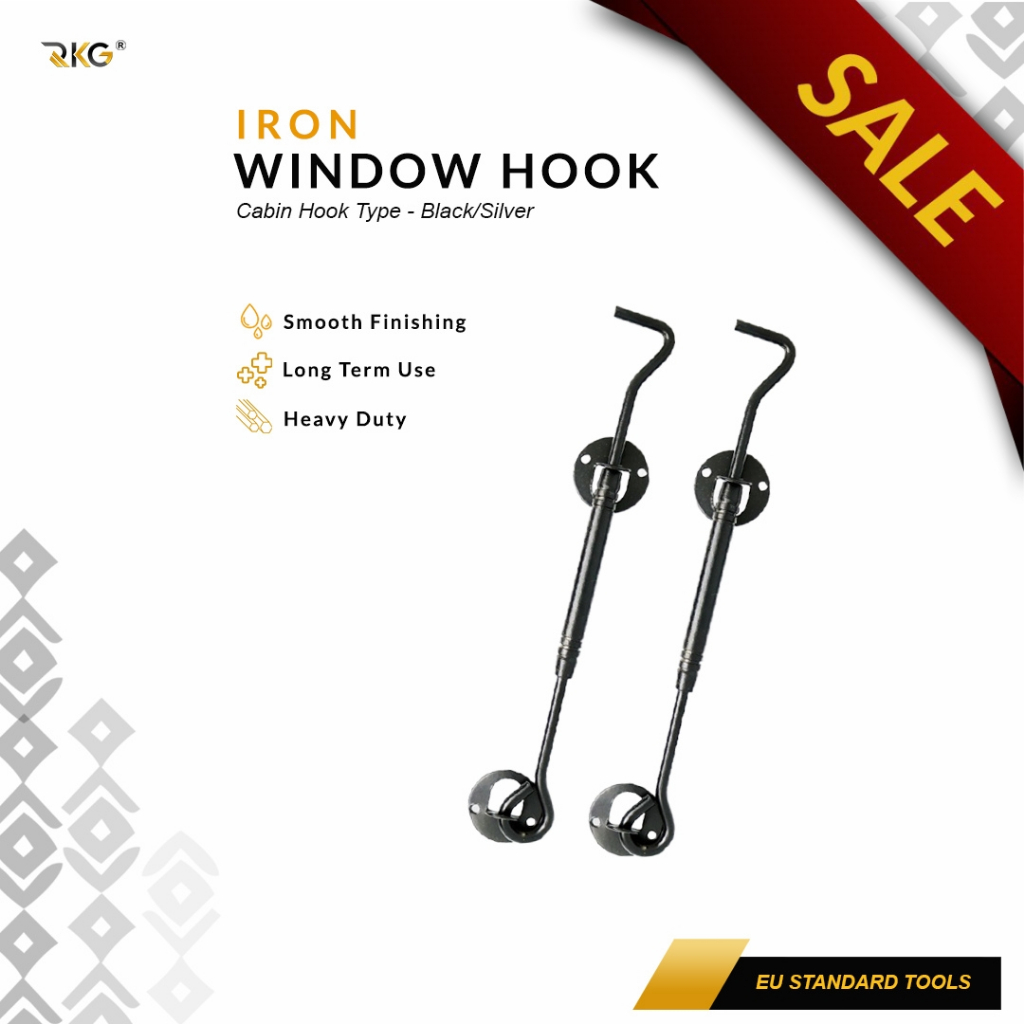 Hak Angin Jendela Window Hook Stainless 10 Inch
